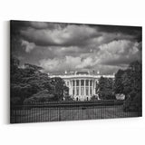 Black and White White House Wall Art – Iconic Washington DC Print