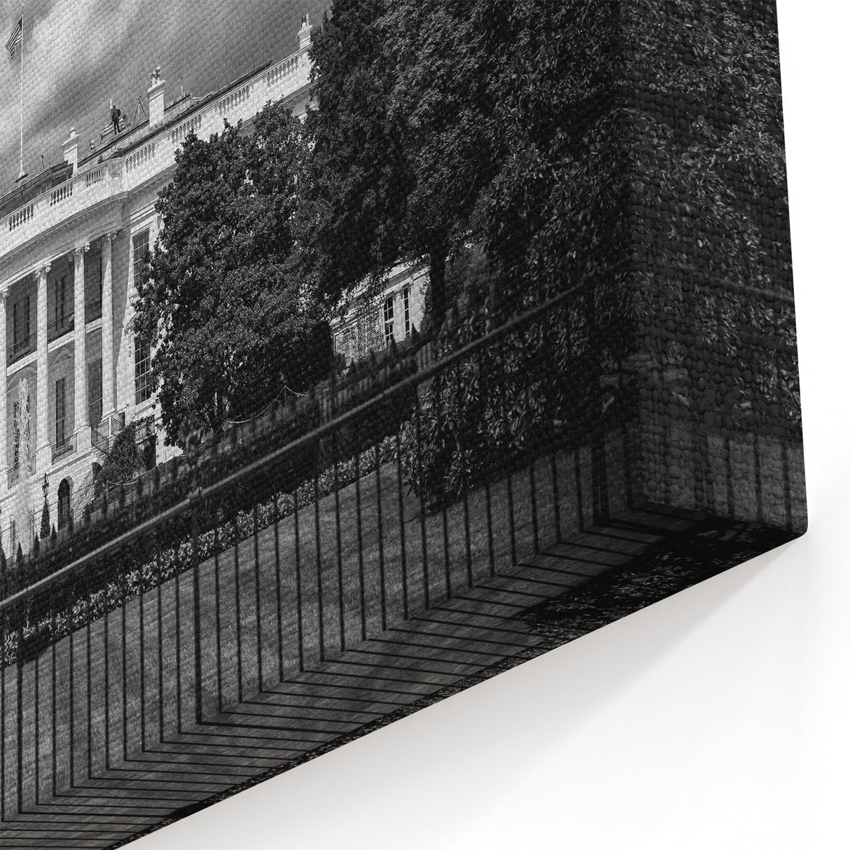 Black and White White House Wall Art – Iconic Washington DC Print