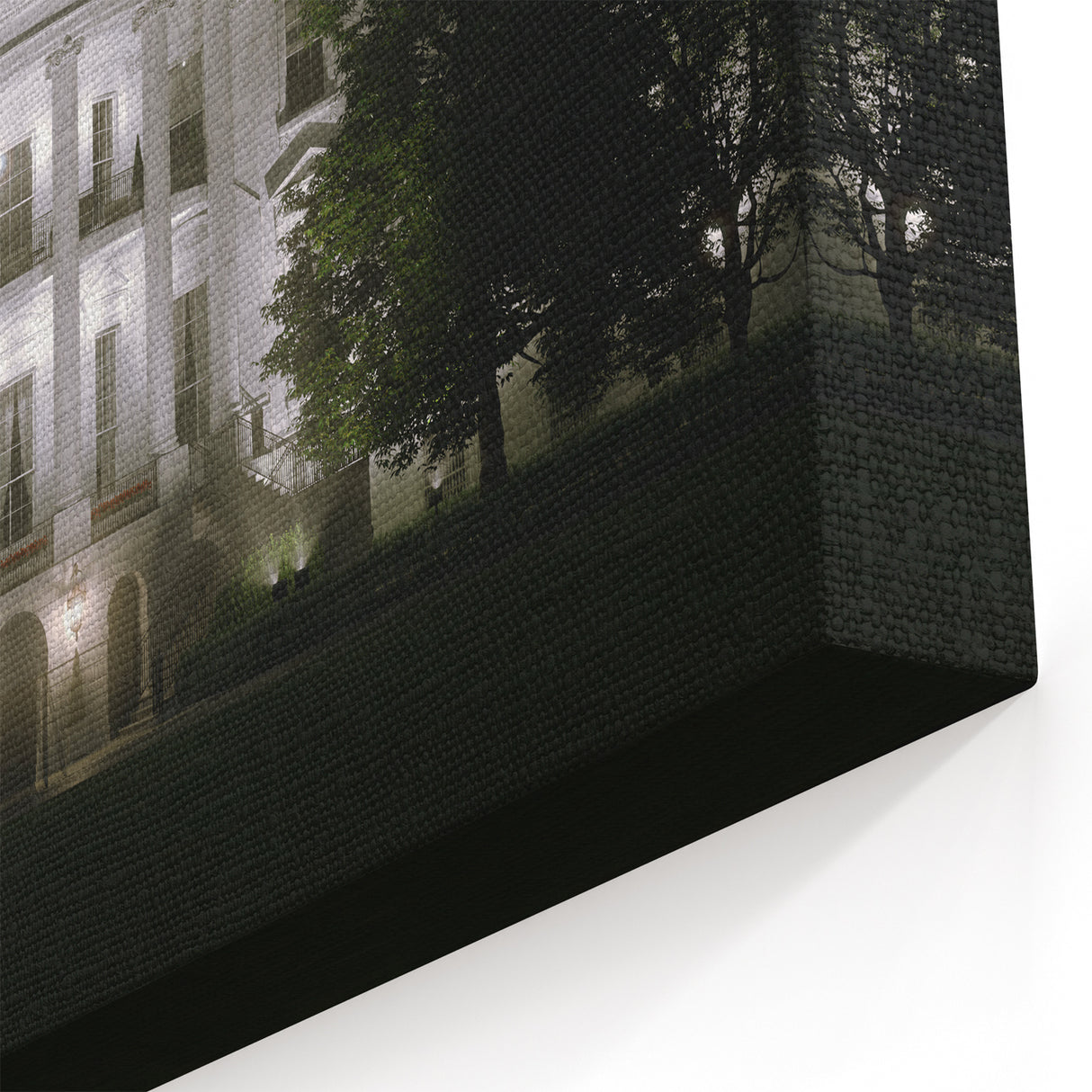 Illuminated White House Wall Art – Nighttime Washington DC Print