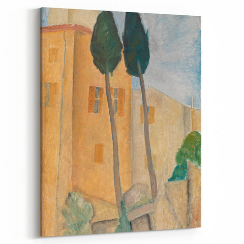Modern Wall Art - Cypresses and Houses | Contemporary Art Print