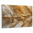 Golden Leaf Wall Art - Textured Close-Up Leaf Photography Print