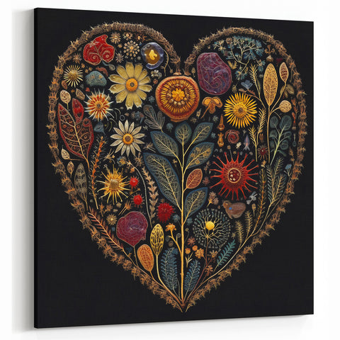 Heart-Shaped Botanical Leaf Art - Leaf Photography Wall Decor Print