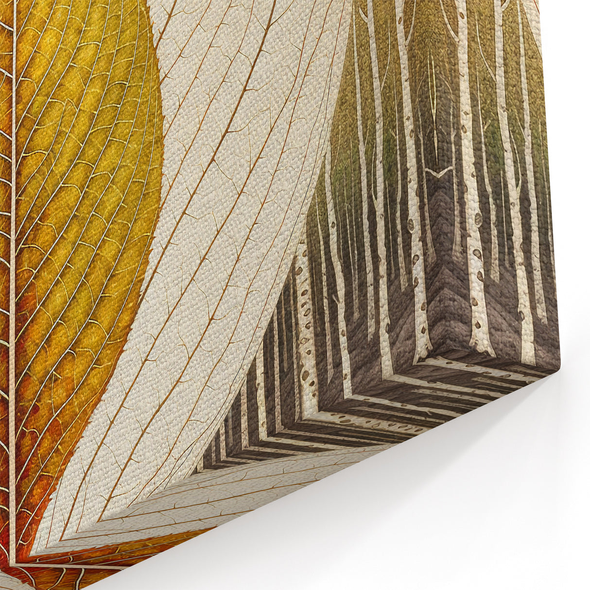 Golden Yellow Leaf Art Print - Nature-Inspired Botanical Wall Decor