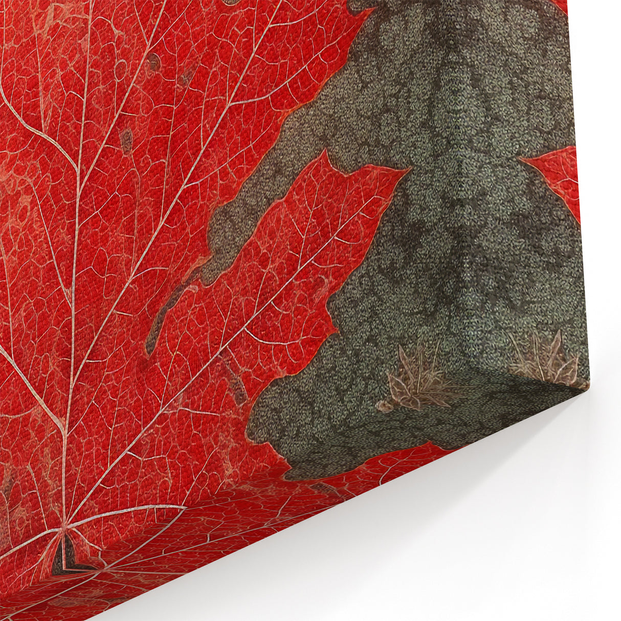 Fiery Red Maple Leaf Art - Autumn-Inspired Botanical Wall Decor Print