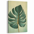 Monstera Leaf Art Print - Modern Botanical Wall Decor with Green Tones