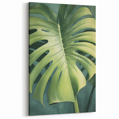 Modern Monstera Leaf Art Print - Elegant Botanical Wall Decor Design