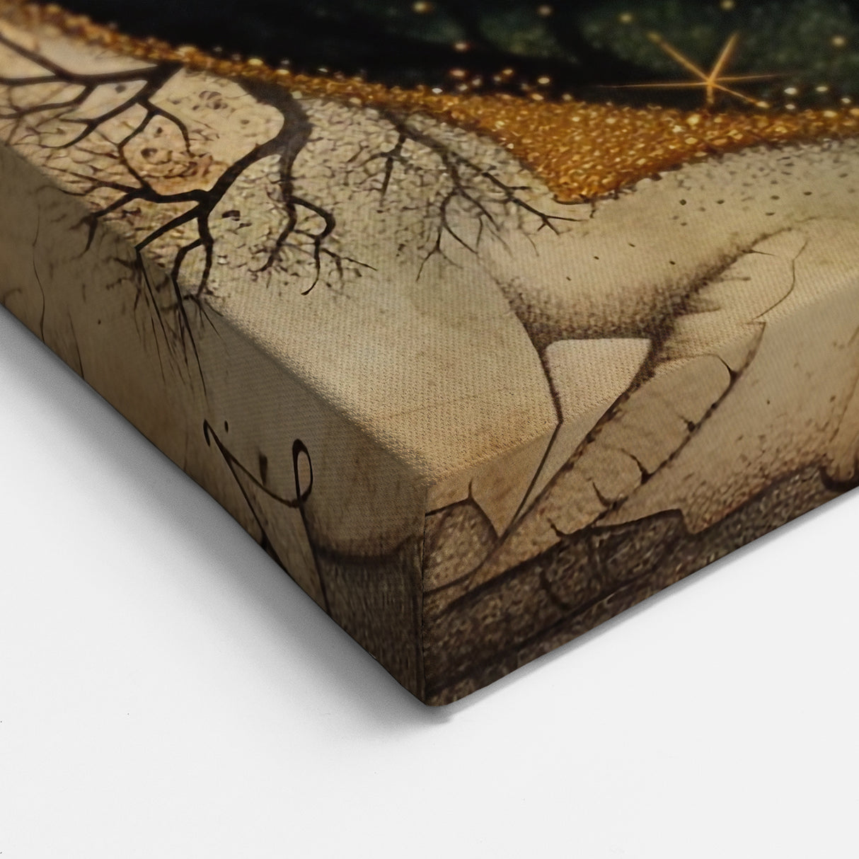 Mystical Maple Leaf Art - Celestial Night Botanical Wall Decor Print