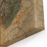 Botanical Leaf Art - Elegant Gold Veined Leaf Print for Home Decor