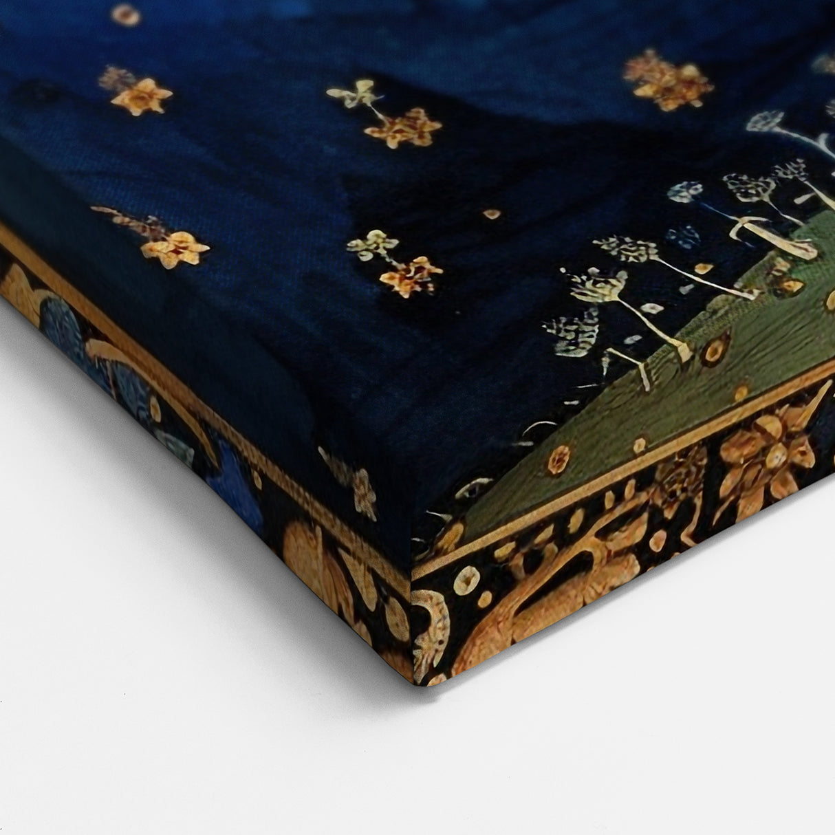 Leaf Wall Art - Golden Tree Night Sky Botanical Canvas Print