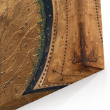 Leaf Canvas Prints - Mystical Golden Leaf Art with Celestial Details