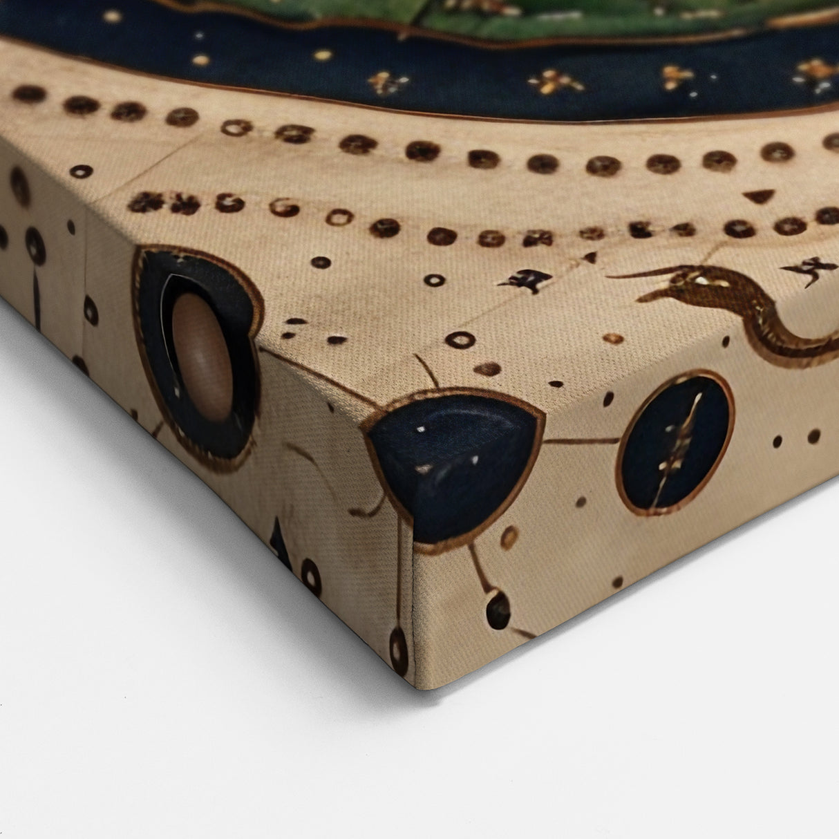 Leaf Canvas Prints - Mystical Golden Leaf Art with Celestial Details