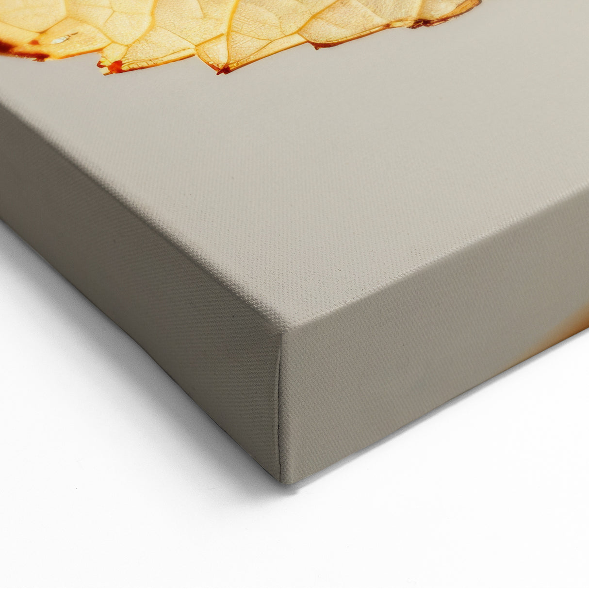 Leaf Photography Art - Minimalist Beige and Gold Leaf Wall Decor