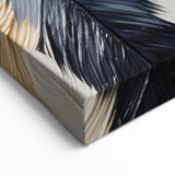 Elegant Feather Texture Wall Art – Soft Tones in Gold and Gray