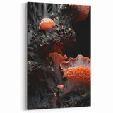 Nature Closeup Wall Art - Vibrant Coral Mushroom Macro Photography
