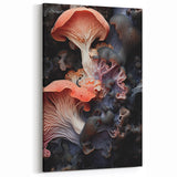 Floral Macro Photography Art - Pink and Peach Mushroom Wall Print