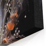 Wildlife Closeup Art Prints - Cream and Orange Mushroom Macro Design