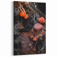 Insect Macro Photography Art - Coral and Pink Mushroom Wall Decor