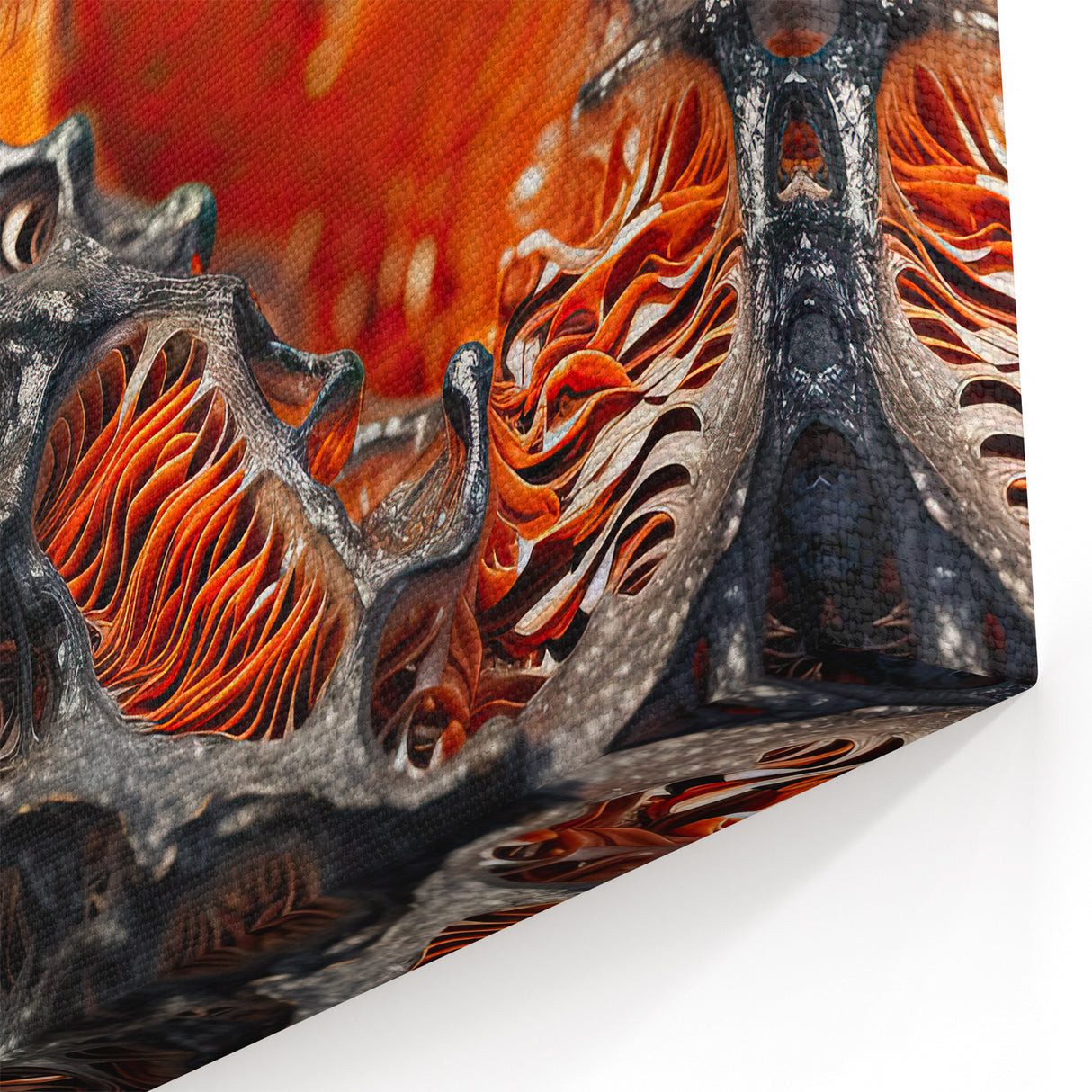 Botanical Closeup Art - Coral and Pink Mushroom Macro Photography Print