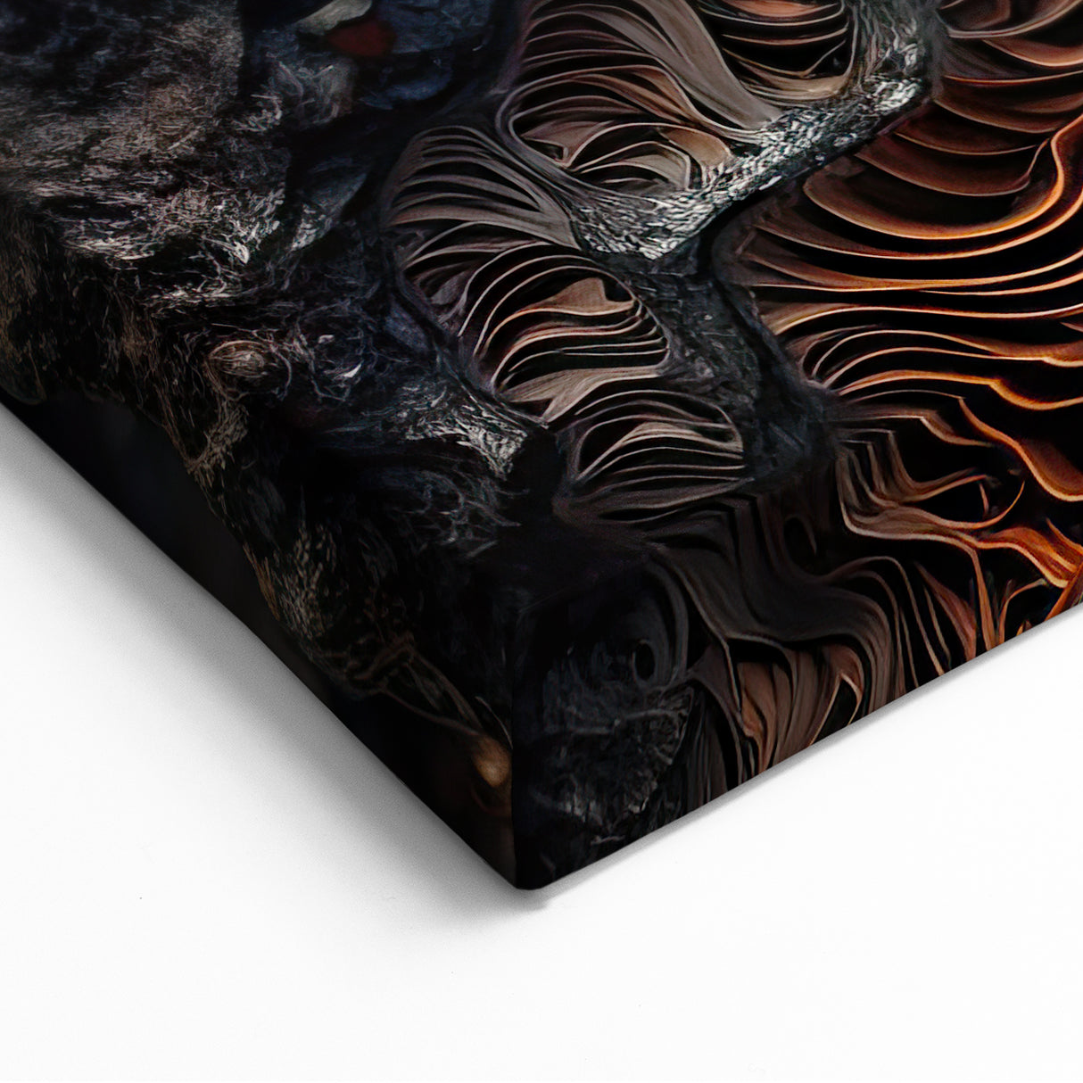 Botanical Closeup Art - Coral and Pink Mushroom Macro Photography Print