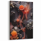 Macro Nature Photography Print - Orange and Coral Mushroom Art