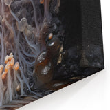 Macro Nature Photography Art - Orange Jellyfish-Like Mushroom Print