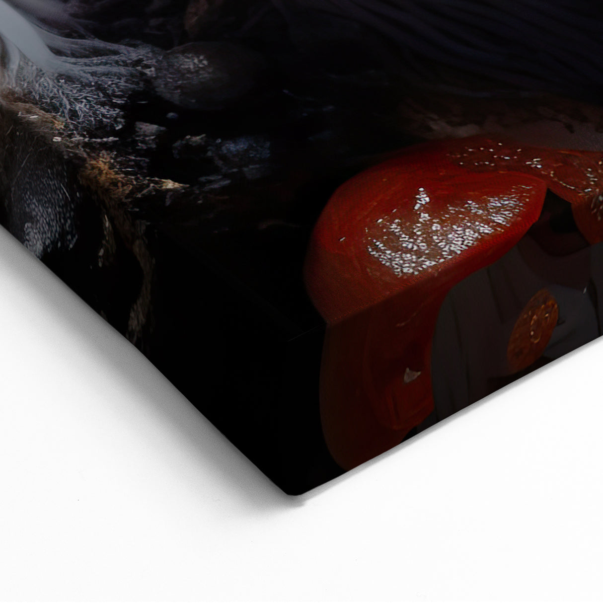 Macro Nature Photography Art - Orange Jellyfish-Like Mushroom Print