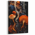 Wildlife Closeup Art Prints - Fiery Orange Mushroom Macro Photography