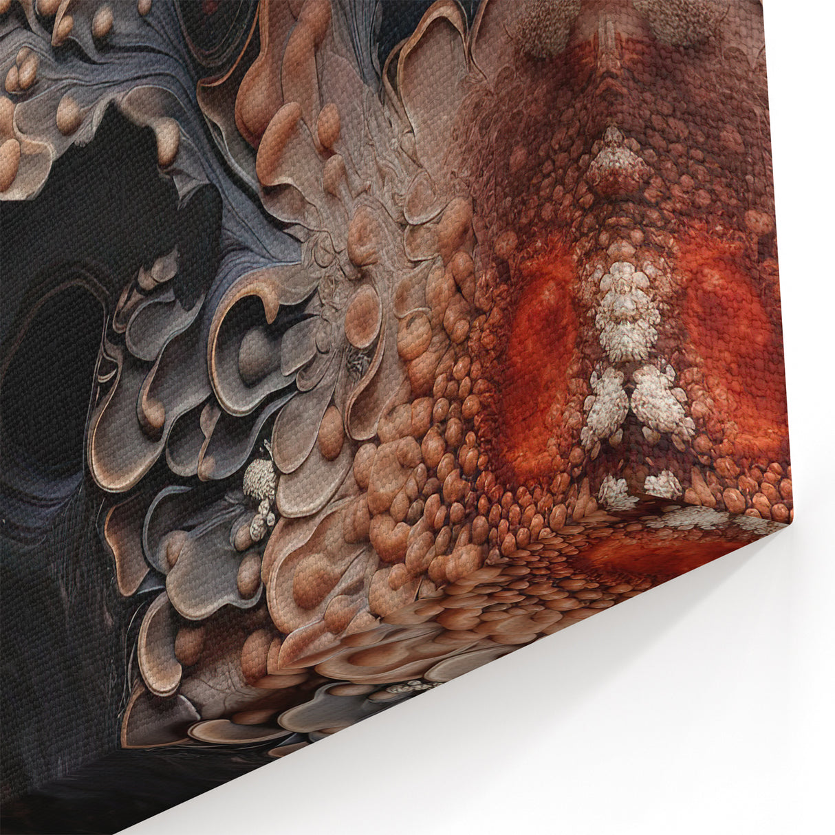 Nature Closeup Wall Art - Earthy Orange and Brown Textured Abstract Print