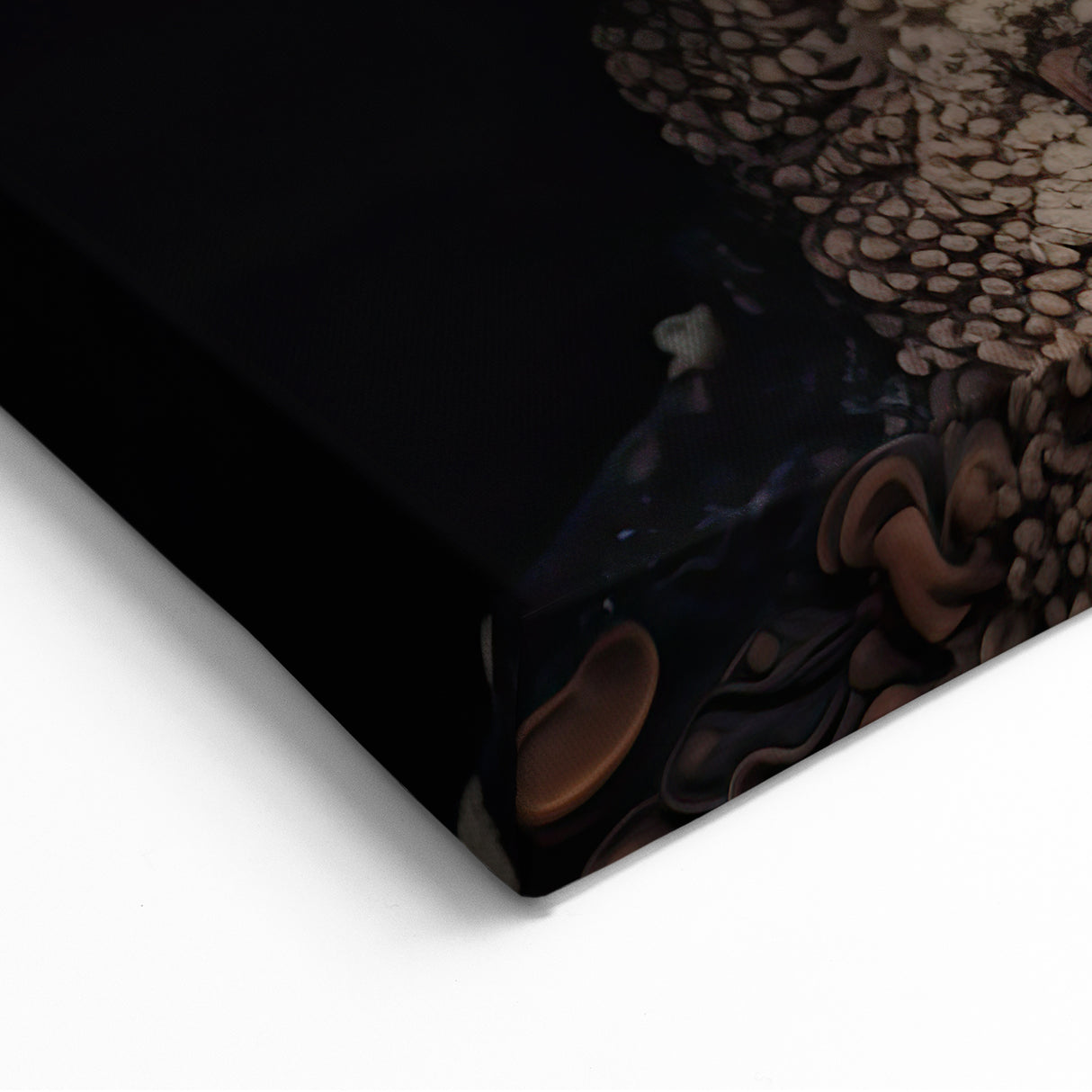 Nature Closeup Wall Art - Earthy Orange and Brown Textured Abstract Print