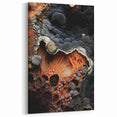 Abstract Macro Nature Art - Fiery Orange Root-Like Textured Print