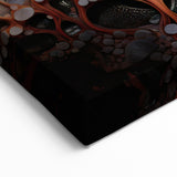 Abstract Macro Nature Art - Fiery Orange Root-Like Textured Print