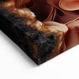 Abstract Nature Wall Art - Glowing Orange and White Macro Texture Print