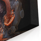 Floral Macro Wall Art - Vivid Orange Mushroom Closeup Photography