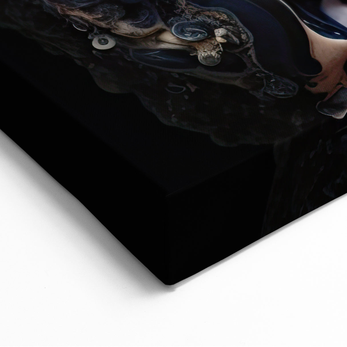 Abstract Nature Wall Art - Peach and Beige Gilled Macro Texture Print