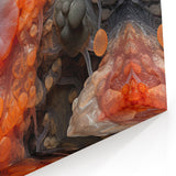 Abstract Macro Wall Art - Translucent Gray and Orange Nature Closeup