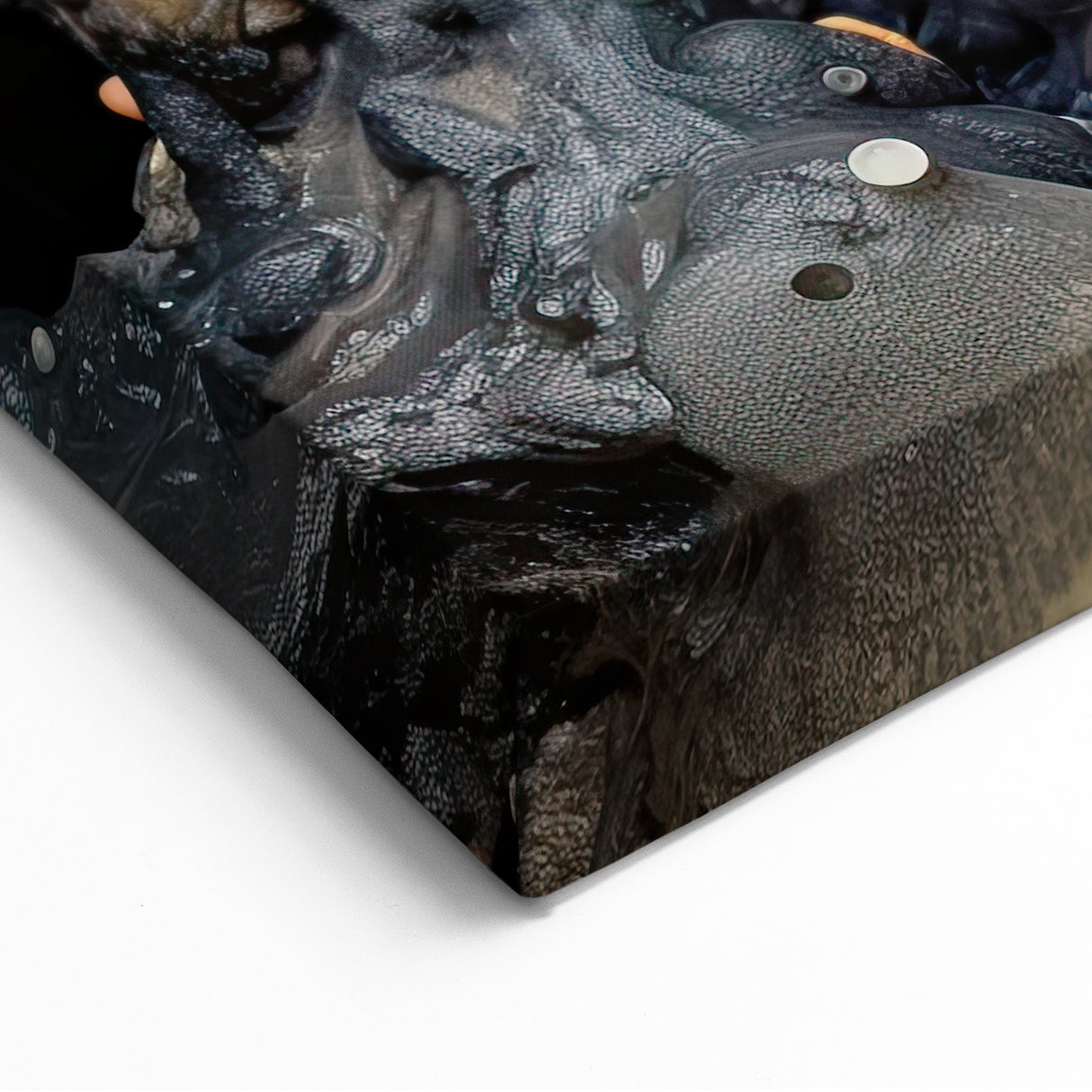 Abstract Macro Wall Art - Translucent Gray and Orange Nature Closeup