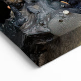 Abstract Macro Wall Art - Translucent Gray and Orange Nature Closeup