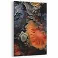Abstract Coral Wall Art - Orange Lace-Like Macro Nature Photography