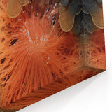 Abstract Coral Wall Art - Orange Lace-Like Macro Nature Photography