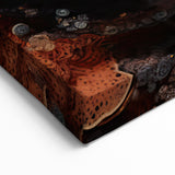 Abstract Coral Wall Art - Orange Lace-Like Macro Nature Photography