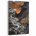 Abstract Macro Wall Art - Gold and Gray Cellular Texture Photography