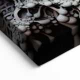 Abstract Macro Wall Art - Gold and Gray Cellular Texture Photography