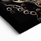 Fluid Mushroom Macro Art – Cream and Peach Abstract Nature Wall Decor