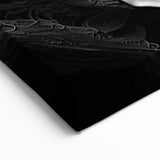 Elegant Monochrome Mushroom Art – Grayscale Nature Macro Wall Decor