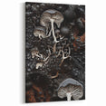 Moody Mushroom Macro Art – Dark Textured Nature Wall Decor Print
