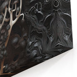 Moody Mushroom Macro Art – Dark Textured Nature Wall Decor Print