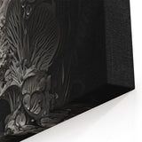 Grayscale Mushroom Macro Art – Elegant Monochrome Nature Wall Decor