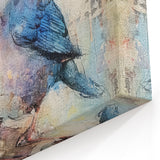 Bluebird Wildlife Painting Wall Art - Animal Canvas Print for Home Decor