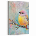 Yellow Songbird Wildlife Painting Wall Art - Animal Canvas Print for Home