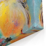 Yellow Songbird Wildlife Painting Wall Art - Animal Canvas Print for Home